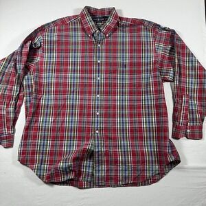 RALPH LAUREN BLAIRE BUTTON DOWN XXL PLAID CHECKERED SHIRT MULTI COLOR